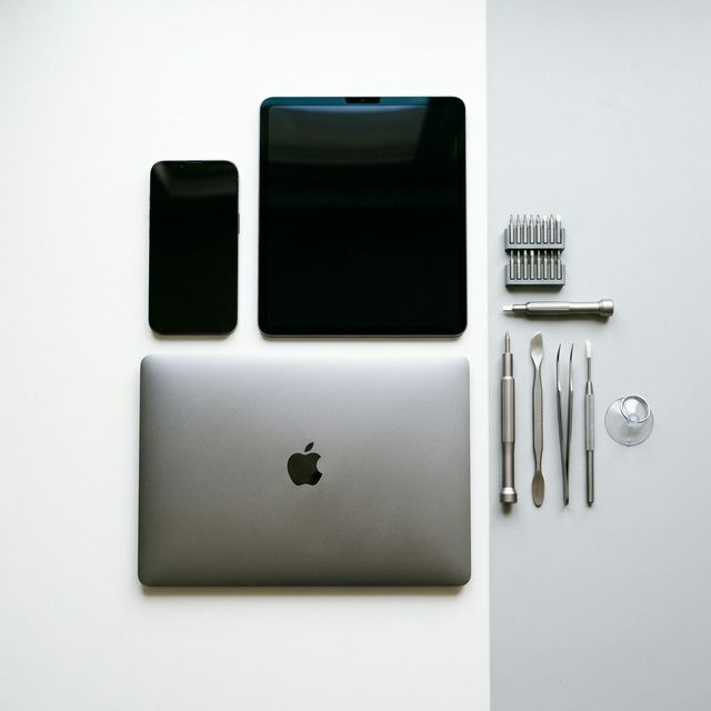 Professional repair tools and workspace at Atlas Electronic Solutions